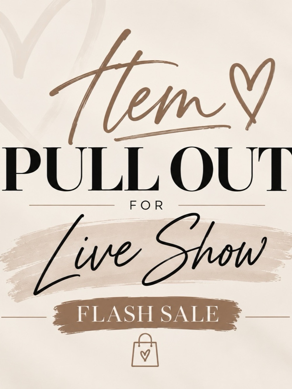 Pullout for Live Show Flash Sale Print
